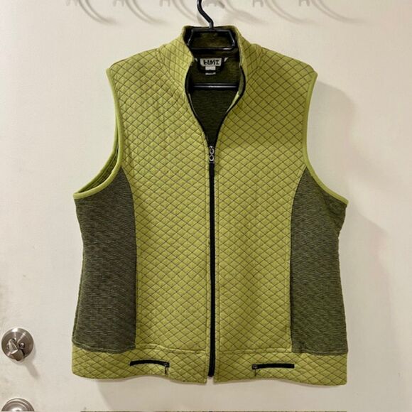 Blast Womens Green Mock Neck Full Zip Vest Jacket With Pockets Size XL - Picture 4 of 11